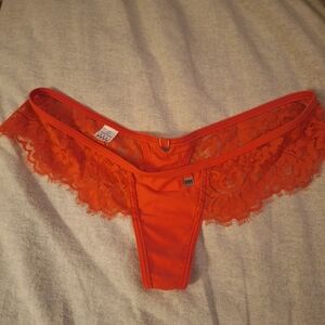 Lace Trim Orange Panties